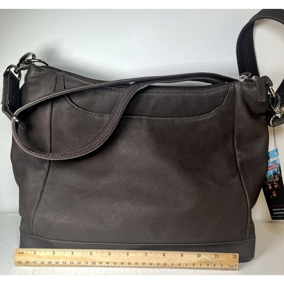 GUN TOTE’N MAMAS Brown Leather Large Shoulder Bag- NWT (w/ imperfection scratch) - Picture 15 of 16
